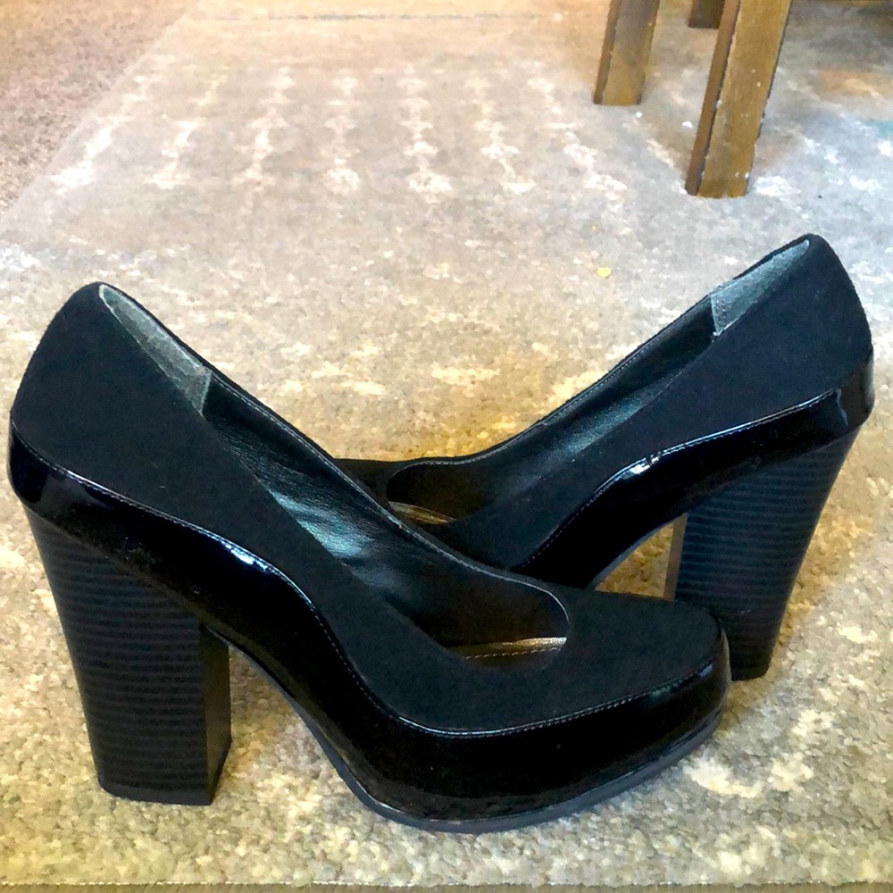 Calvin Klein Naomi Kid Suede Block Heels
